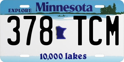 MN license plate 378TCM