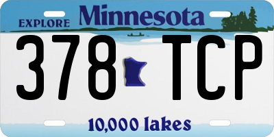 MN license plate 378TCP