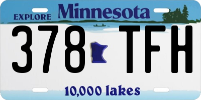 MN license plate 378TFH