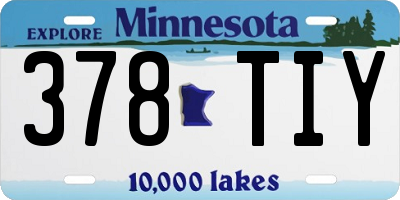 MN license plate 378TIY