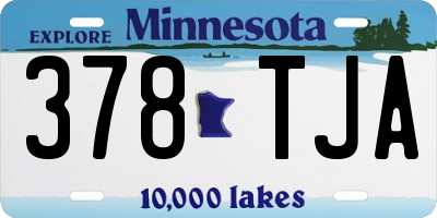 MN license plate 378TJA