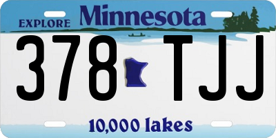 MN license plate 378TJJ