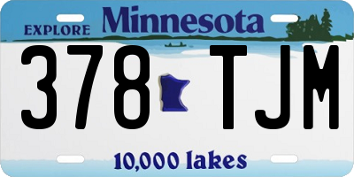 MN license plate 378TJM