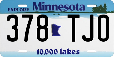 MN license plate 378TJO