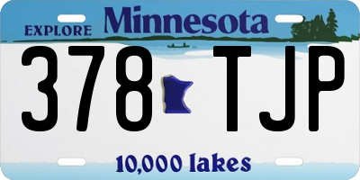 MN license plate 378TJP