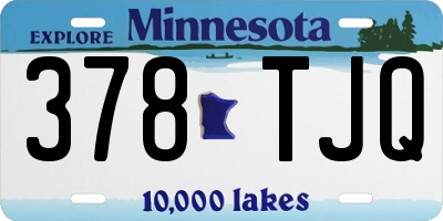 MN license plate 378TJQ