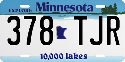MN license plate 378TJR