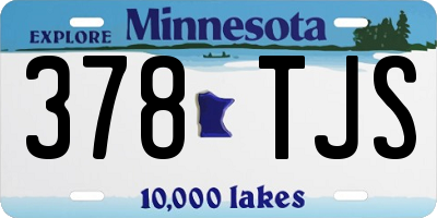 MN license plate 378TJS