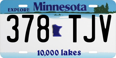 MN license plate 378TJV