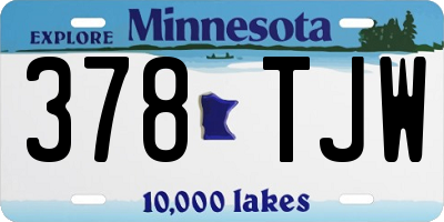 MN license plate 378TJW