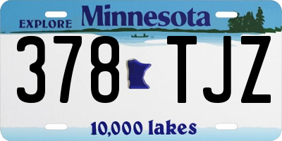 MN license plate 378TJZ