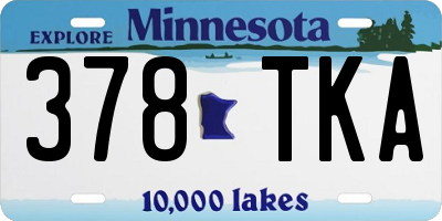 MN license plate 378TKA