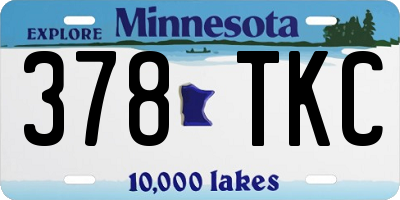 MN license plate 378TKC