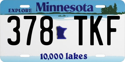 MN license plate 378TKF