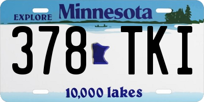 MN license plate 378TKI