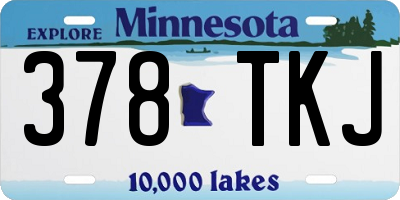 MN license plate 378TKJ