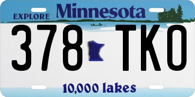 MN license plate 378TKO
