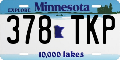 MN license plate 378TKP