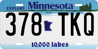 MN license plate 378TKQ