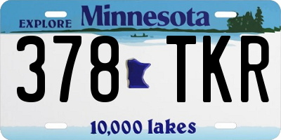 MN license plate 378TKR