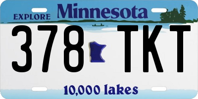 MN license plate 378TKT