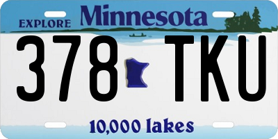 MN license plate 378TKU