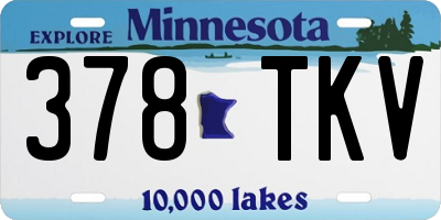 MN license plate 378TKV