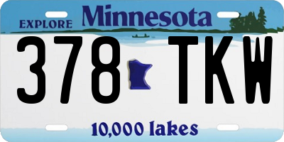 MN license plate 378TKW