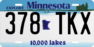 MN license plate 378TKX