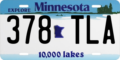 MN license plate 378TLA