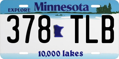 MN license plate 378TLB