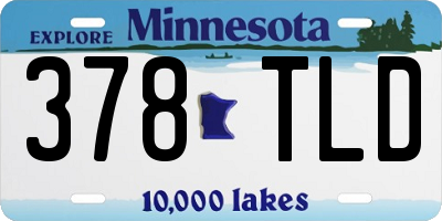 MN license plate 378TLD