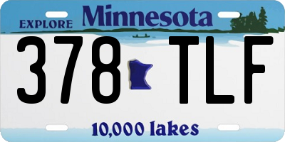 MN license plate 378TLF