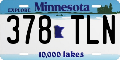 MN license plate 378TLN
