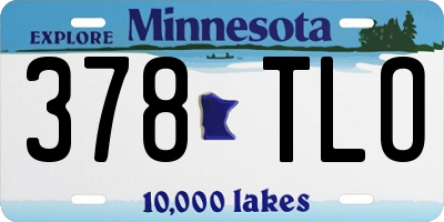 MN license plate 378TLO
