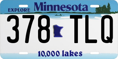 MN license plate 378TLQ
