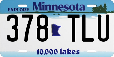 MN license plate 378TLU
