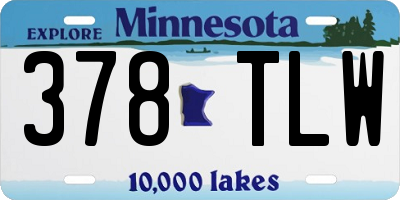MN license plate 378TLW