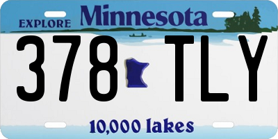 MN license plate 378TLY