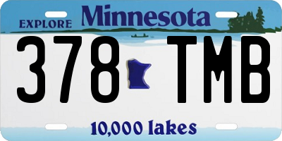 MN license plate 378TMB