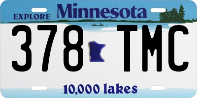 MN license plate 378TMC