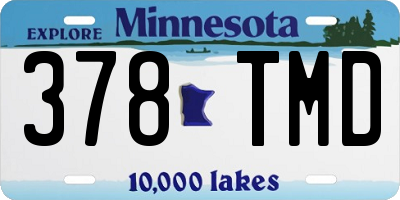 MN license plate 378TMD