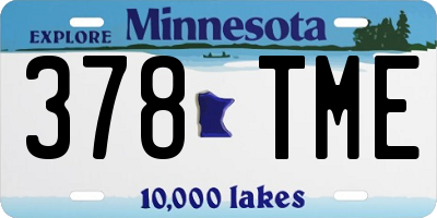 MN license plate 378TME