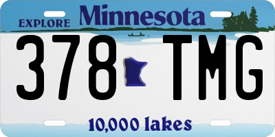 MN license plate 378TMG