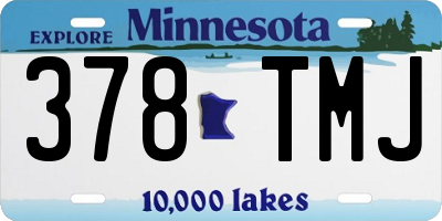 MN license plate 378TMJ