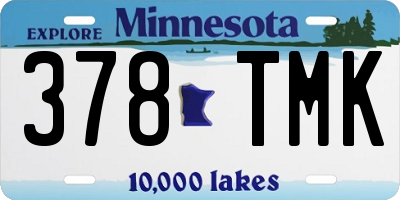 MN license plate 378TMK