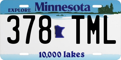 MN license plate 378TML