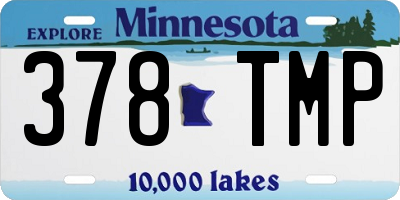 MN license plate 378TMP