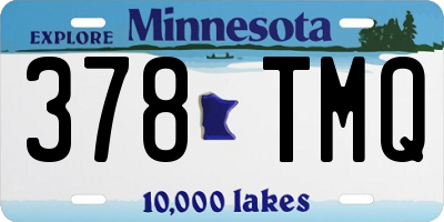 MN license plate 378TMQ