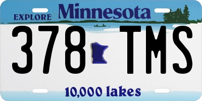 MN license plate 378TMS
